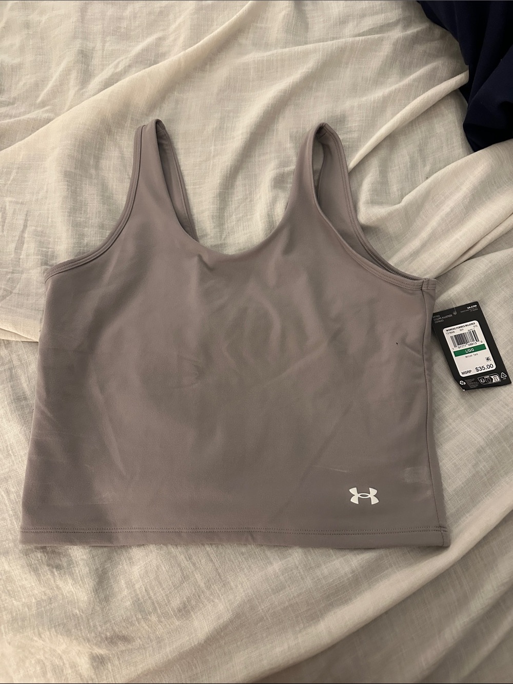 Under Armour Mauve/Taupe Cropped Performance Tank